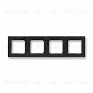 Рамка четверная ABB Levit антрацит-дымчатый чёрный 2CHH015040A6063 2CHH015040A6063