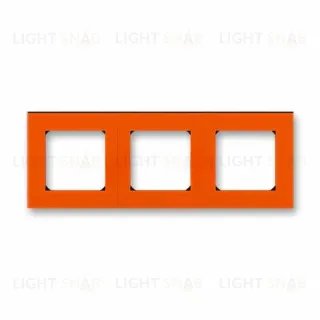 Рамка тройная ABB Levit оранжевый-дымчатый чёрный 2CHH015030A6066 2CHH015030A6066