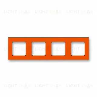 Рамка четверная ABB Levit оранжевый-дымчатый чёрный 2CHH015040A6066 2CHH015040A6066