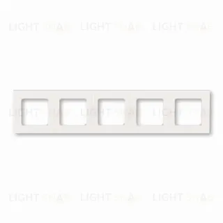 Рамка пятерная ABB Levit жемчуг-ледяной 2CHH015050A6068 2CHH015050A6068