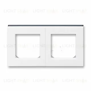 Рамка двойная ABB Levit белый-дымчатый чёрный 2CHH015020A6062 2CHH015020A6062