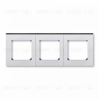Рамка тройная ABB Levit серебро-дымчатый чёрный 2CHH015030A6070 2CHH015030A6070