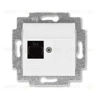 Розетка компьютерная одинарная ABB Levit RJ45 5 кат, белый 2CHH295117A6003 2CHH295117A6003