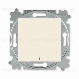 Переключатель одноклавишный с подсветкой ABB Levit (с 2-х мест) 10А, слоновая кость-белый 2CHH590646A6017 2CHH590646A6017