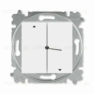 Выключатель управления жалюзи клавишный ABB Levit, белый-ледяной 2CHH598945A6001 2CHH598945A6001