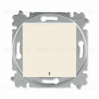 Выключатель одноклавишный с подсветкой ABB Levit, 10 А, слоновая кость-белый 2CHH590146A6017 2CHH590146A6017