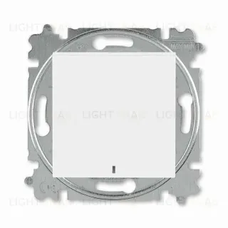 Выключатель одноклавишный с подсветкой ABB Levit, 10 А, белый-белый 2CHH590146A6003 2CHH590146A6003