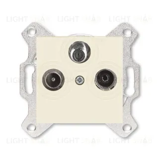 Розетка TV-R-SAT единственная ABB Levit, слоновая кость 2CHH083303A6017 2CHH083303A6017