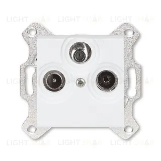 Розетка TV-R-SAT единственная ABB Levit белый 2CHH083303A6003 2CHH083303A6003