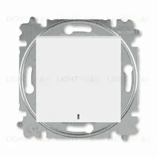 Выключатель одноклавишный с подсветкой ABB Levit, 10 А, белый-ледяной 2CHH590146A6001 2CHH590146A6001