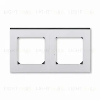 Рамка двойная ABB Levit серебро-дымчатый чёрный 2CHH015020A6070 2CHH015020A6070