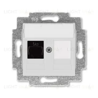 Розетка компьютерная одинарная ABB Levit RJ45 5 кат, серый 2CHH295117A6016 2CHH295117A6016