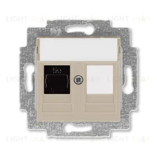 Розетка компьютерная одинарная ABB Levit RJ45 5 кат, кофе макиато 2CHH295117A6018 2CHH295117A6018