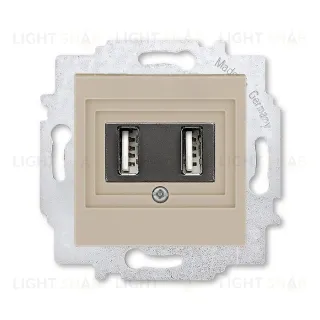 Usb розетка двойная для зарядки (1,4А) ABB Levit, кофе макиато 2CHH290040A6018 2CHH290040A6018