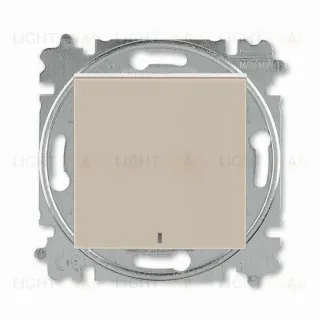 Выключатель одноклавишный с подсветкой ABB Levit, 10 А, кофе макиато-белый 2CHH590146A6018 2CHH590146A6018