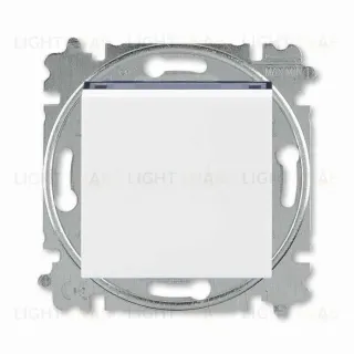 Переключатель одноклавишный ABB Levit (с 2-х мест) 10А, белый-дымчатый чёрный 2CHH590645A6062 2CHH590645A6062