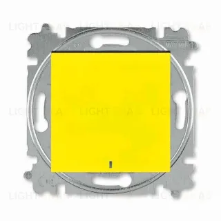 Переключатель одноклавишный с подсветкой ABB Levit (с 2-х мест) 10А, желтый-дымчатый чёрный 2CHH590646A6064 2CHH590646A6064