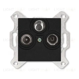 Розетка TV-R-SAT единственная ABB Levit антрацит 2CHH083303A6063 2CHH083303A6063