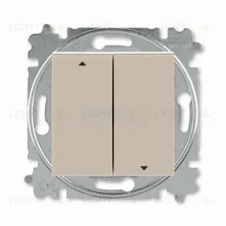 Выключатель управления жалюзи клавишный ABB Levit, кофе макиато-белый 2CHH598945A6018 2CHH598945A6018