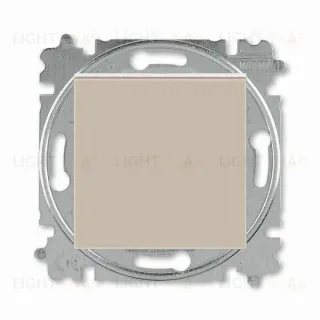 Переключатель кнопочный одноклавишный ABB Levit, 10 А, кофе макиато-белый 2CHH598645A6018 2CHH598645A6018