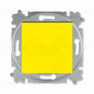 Выключатель кнопочный одноклавишный ABB Levit, 10 А, желтый-дымчатый чёрный 2CHH599145A6064 2CHH599145A6064