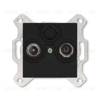 Розетка TV-R проходная ABB Levit антрацит 2CHH083607A6063 2CHH083607A6063