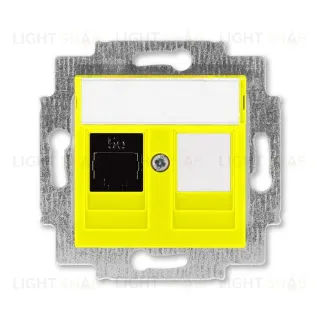 Розетка компьютерная одинарная ABB Levit RJ45 5 кат, желтый 2CHH295117A6064 2CHH295117A6064