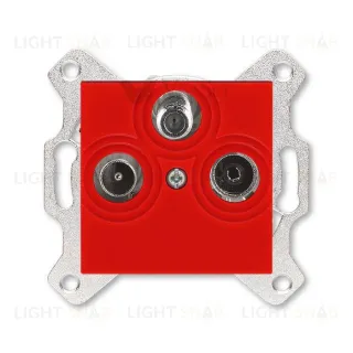 Розетка TV-R-SAT единственная ABB Levit, красный 2CHH083303A6065 2CHH083303A6065