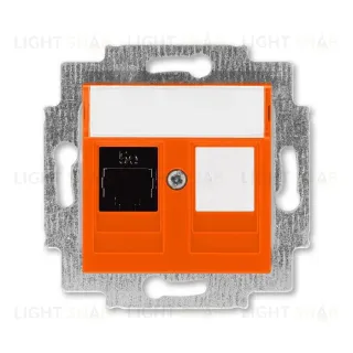Розетка компьютерная одинарная ABB Levit RJ45 6 кат, оранжевый 2CHH296117A6066 2CHH296117A6066