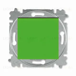 Переключатель кнопочный одноклавишный ABB Levit, 10 А, зеленый-дымчатый чёрный 2CHH598645A6067 2CHH598645A6067