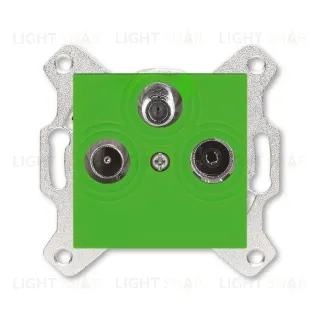 Розетка TV-R-SAT единственная ABB Levit, зеленый 2CHH083303A6067 2CHH083303A6067