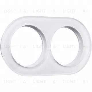 Рамка двойная Werkel Favorit Runda белое стекло a051632 a051632