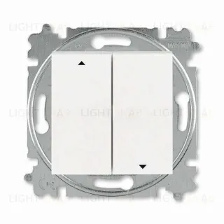 Выключатель управления жалюзи кнопочный ABB Levit, жемчуг-ледяной 2CHH598845A6068 2CHH598845A6068