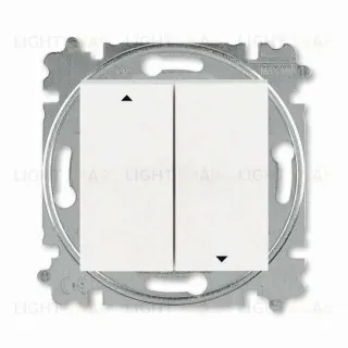 Выключатель управления жалюзи клавишный ABB Levit, жемчуг-ледяной 2CHH598945A6068 2CHH598945A6068