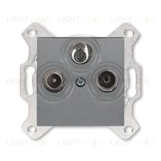 Розетка TV-R-SAT единственная ABB Levit, сталь 2CHH083303A6069 2CHH083303A6069