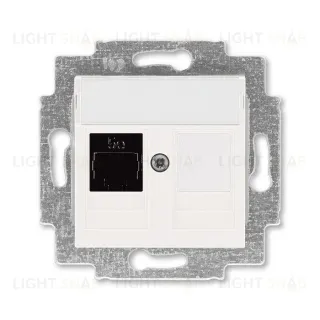 Розетка компьютерная одинарная ABB Levit RJ45 6 кат, жемчуг 2CHH296117A6068 2CHH296117A6068