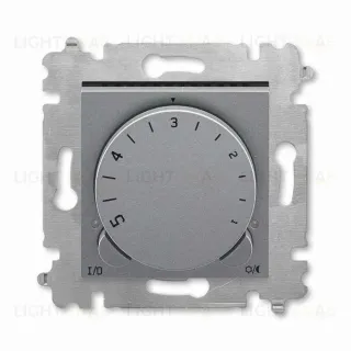 Терморегулятор теплого пола ABB Levit с датчиком, 16А, сталь-дымчатый чёрный 2CHH920003A6069+2CHU919010A4000 2CHH920003A6069 + 2CHU919010A4000