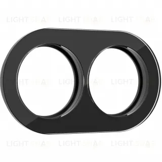 Рамка двойная Werkel Favorit Runda черное стекло a051629 a051629