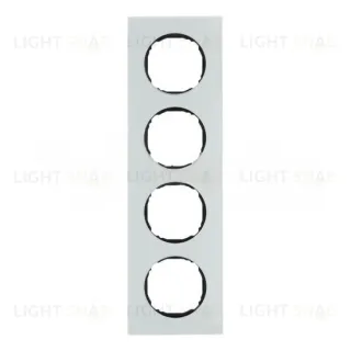 Рамка четверная для установки заподлицо Berker R.8 стекло полярная белизна 10142609 10142609