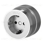 Розетка с заземлением и шторками 16А/250В Werkel Vintage серебро матовый-хром a055929 a055929