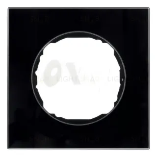 Рамка одинарная для установки заподлицо Berker R.8 черное стекло 10112616 10112616