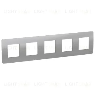 Рамка пятерная Schneider Electric Unica Studio, алюминий NU201030 NU201030