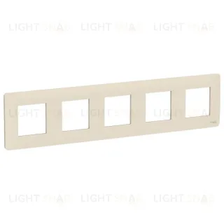 Рамка пятерная Schneider Electric Unica Studio, бежевый NU201044 NU201044