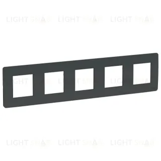 Рамка пятерная Schneider Electric Unica Studio, антрацит NU201054 NU201054