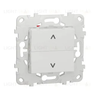 Кнопочный выключатель управления для жалюзи и рольставней 6А/250 В~ Schneider Unica New, белый NU520718 NU520718