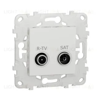 Розетка TV-R/SAT оконечная, Schneider Unica New, белый NU545518 NU545518