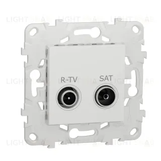 Розетка TV-R/SAT одиночная (звезда), Schneider Unica New, белый NU545418 NU545418