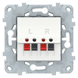Розетка двойная акустическая Schneider Unica New, белый NU548618 NU548618