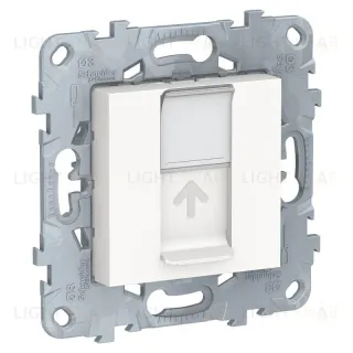 Розетка компьютерная одинарная 5 кат, RJ 45, UTP Schneider Unica New, белый NU541118 NU541118