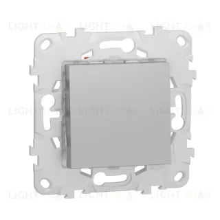 Выключатель одноклавишный перекрестный (из 3-х мест) 10А/250 В~ Schneider Unica New, алюминий NU520530 NU520530